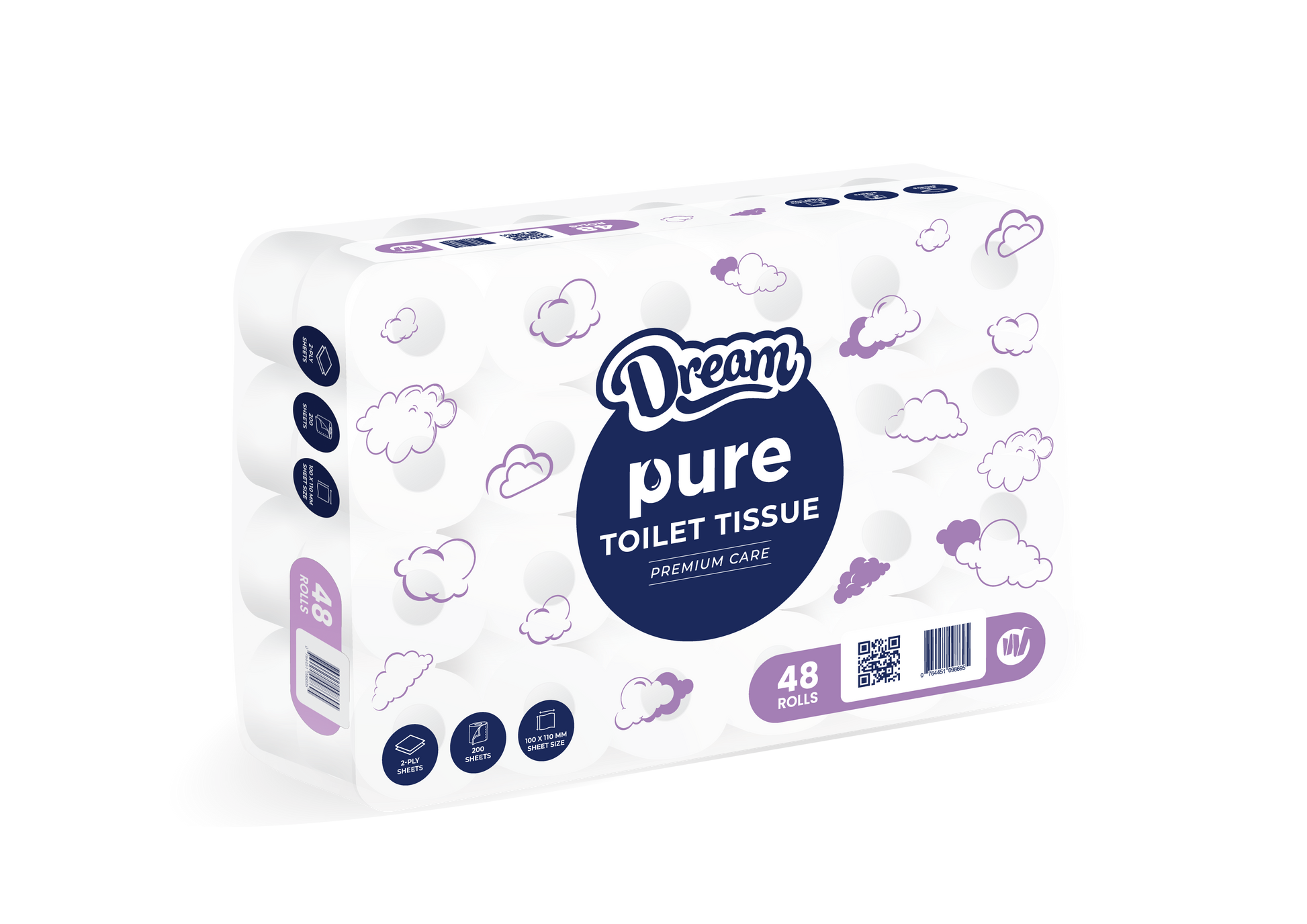 Dream Pure Toilet Paper 2 Ply
