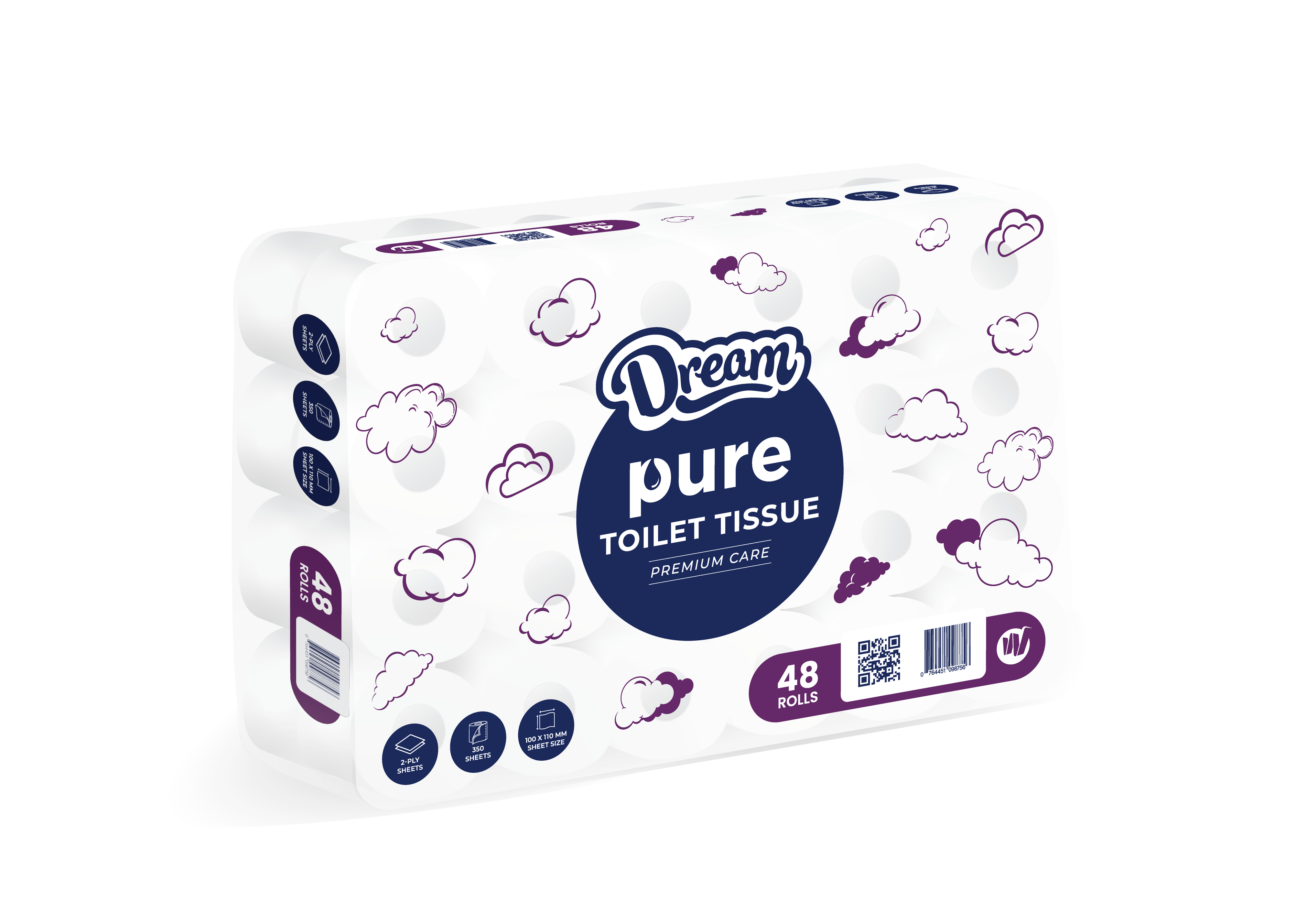 Dream Pure Toilet Paper 2 Ply
