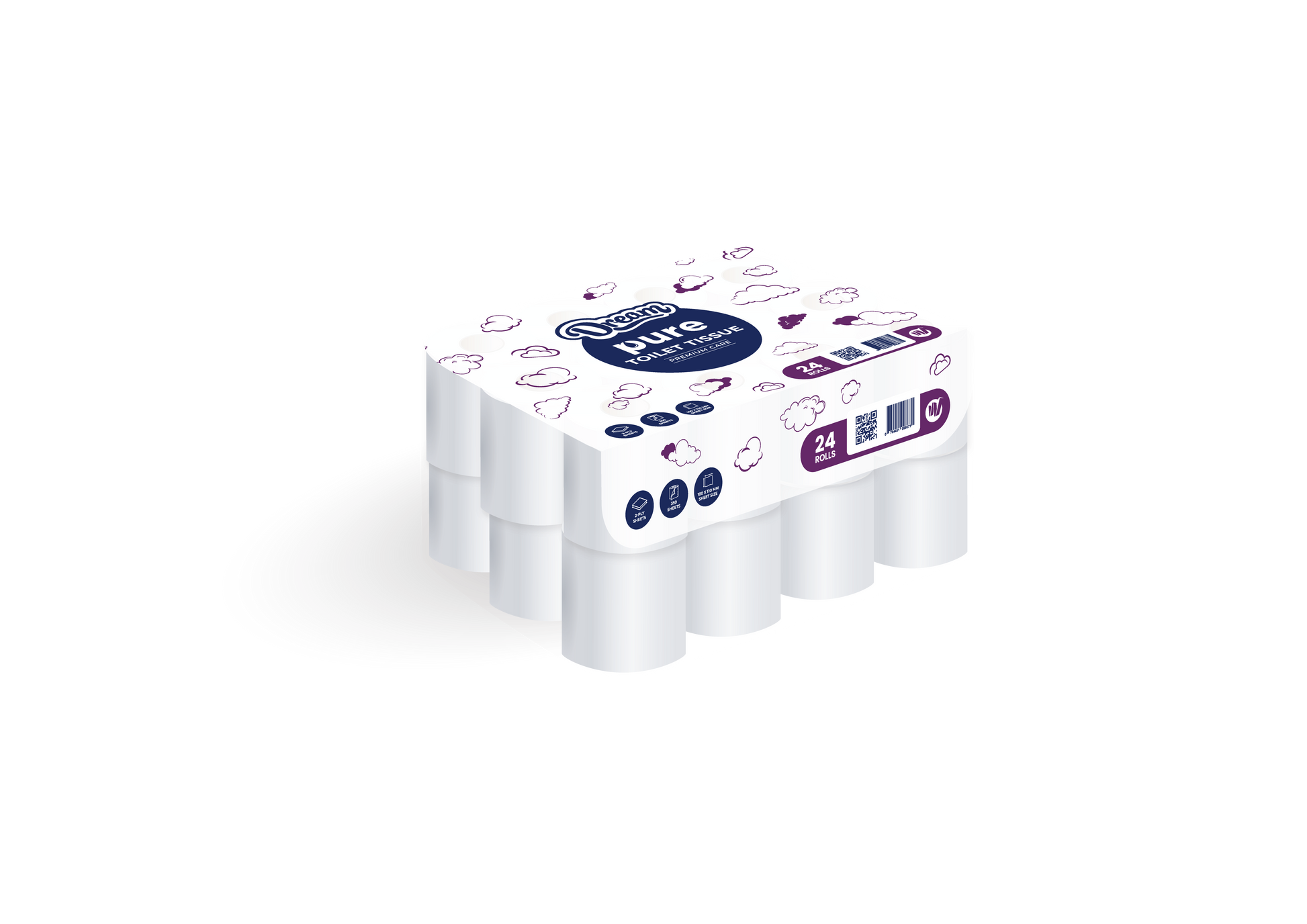 Dream Pure Toilet Paper 2 Ply