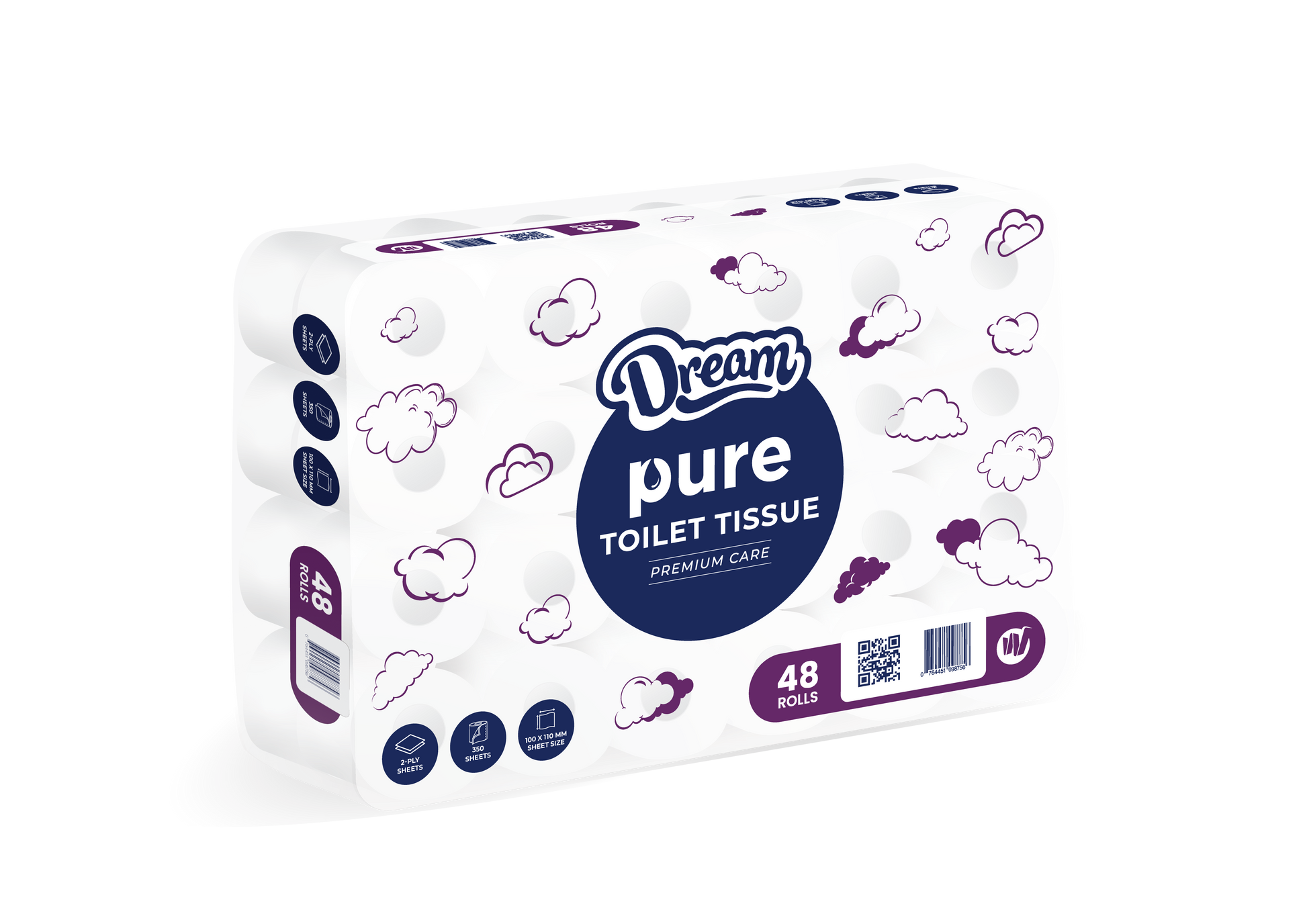 Dream Pure Toilet Paper 2 Ply