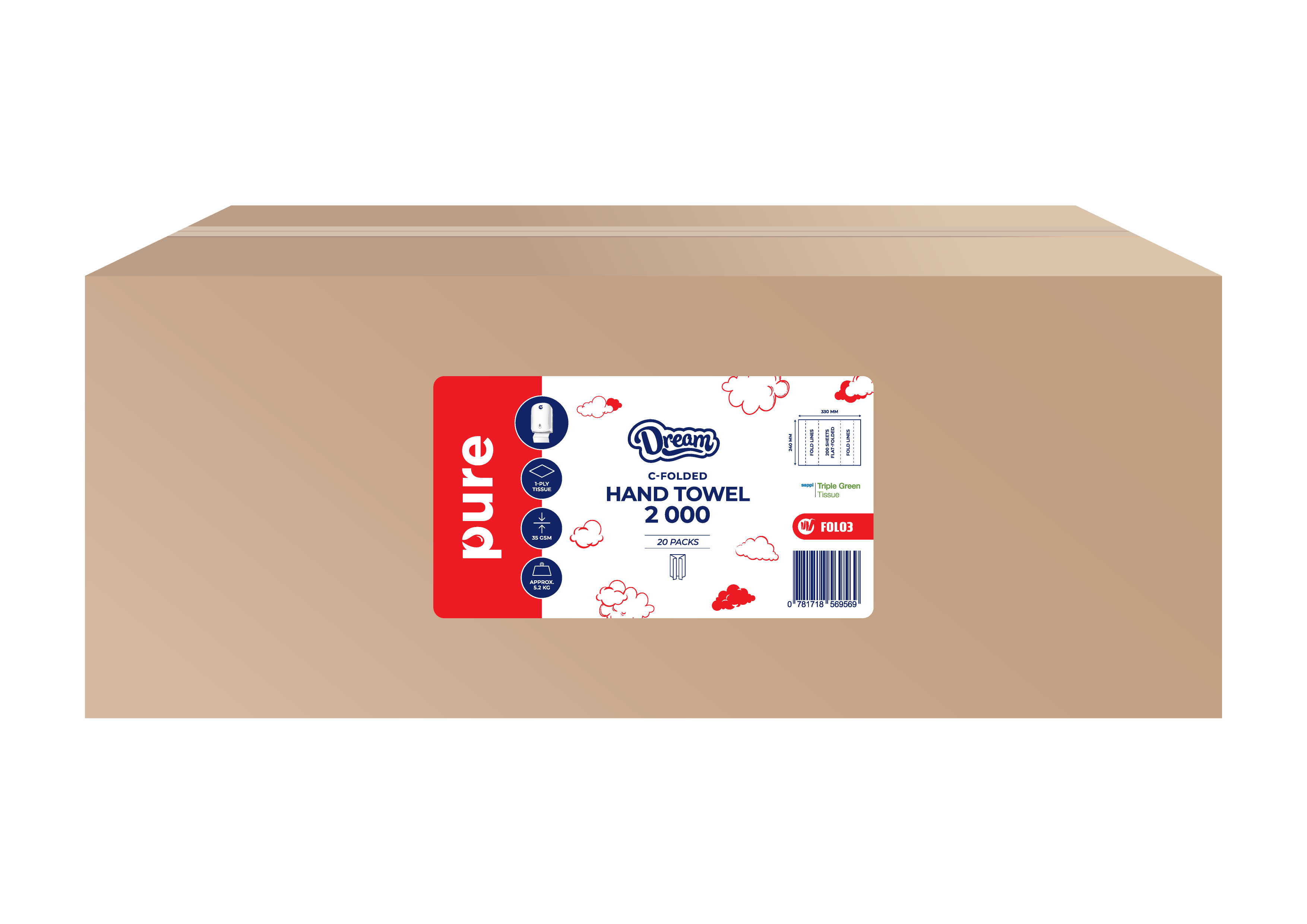 Dream Pure Folded / Interfolded Paper Towels - Virgin